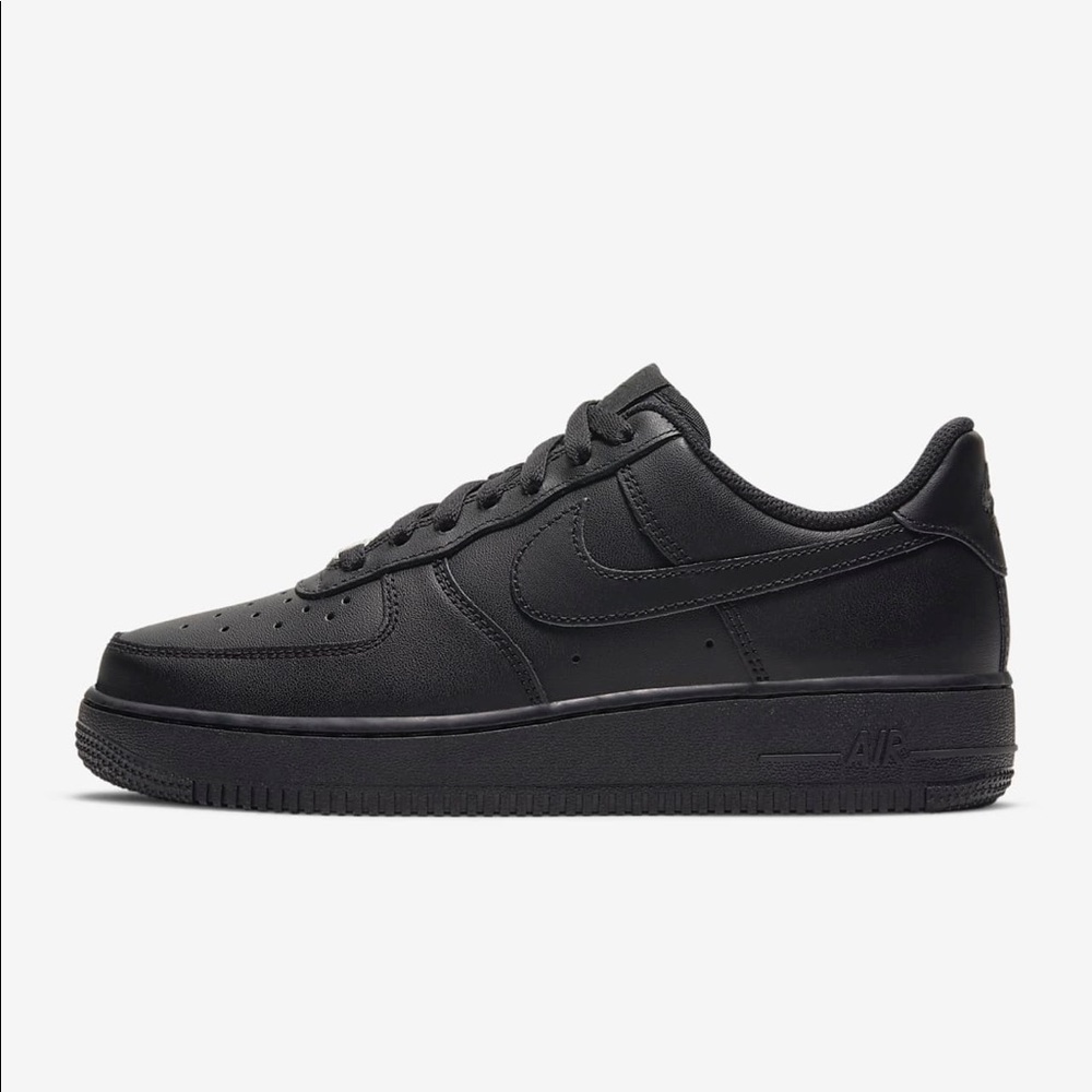 black low top air force ones
